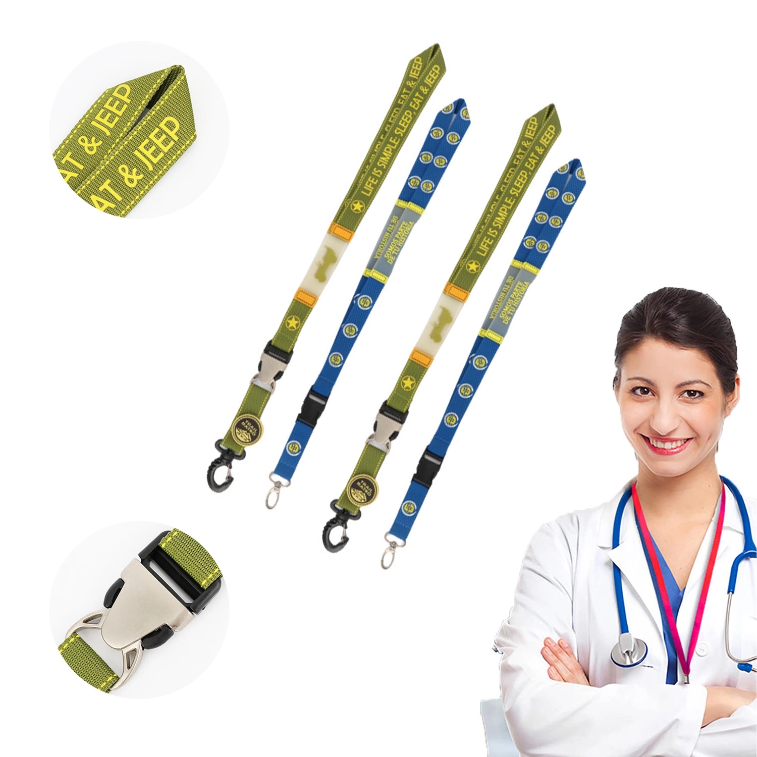 Premium Lanyard W/ Oval Hook 2