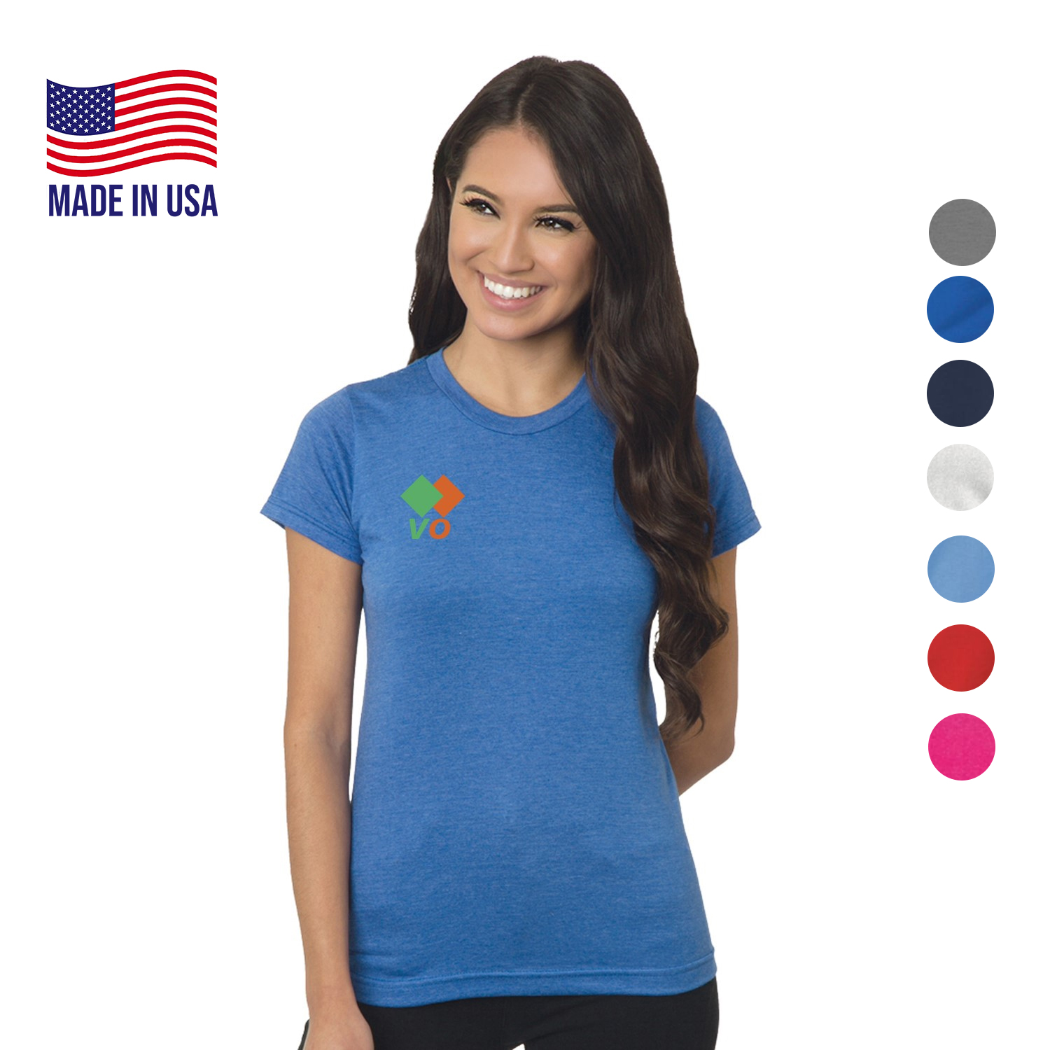 MADE IN USA Junior Fine Jersey Crew Tee 2
