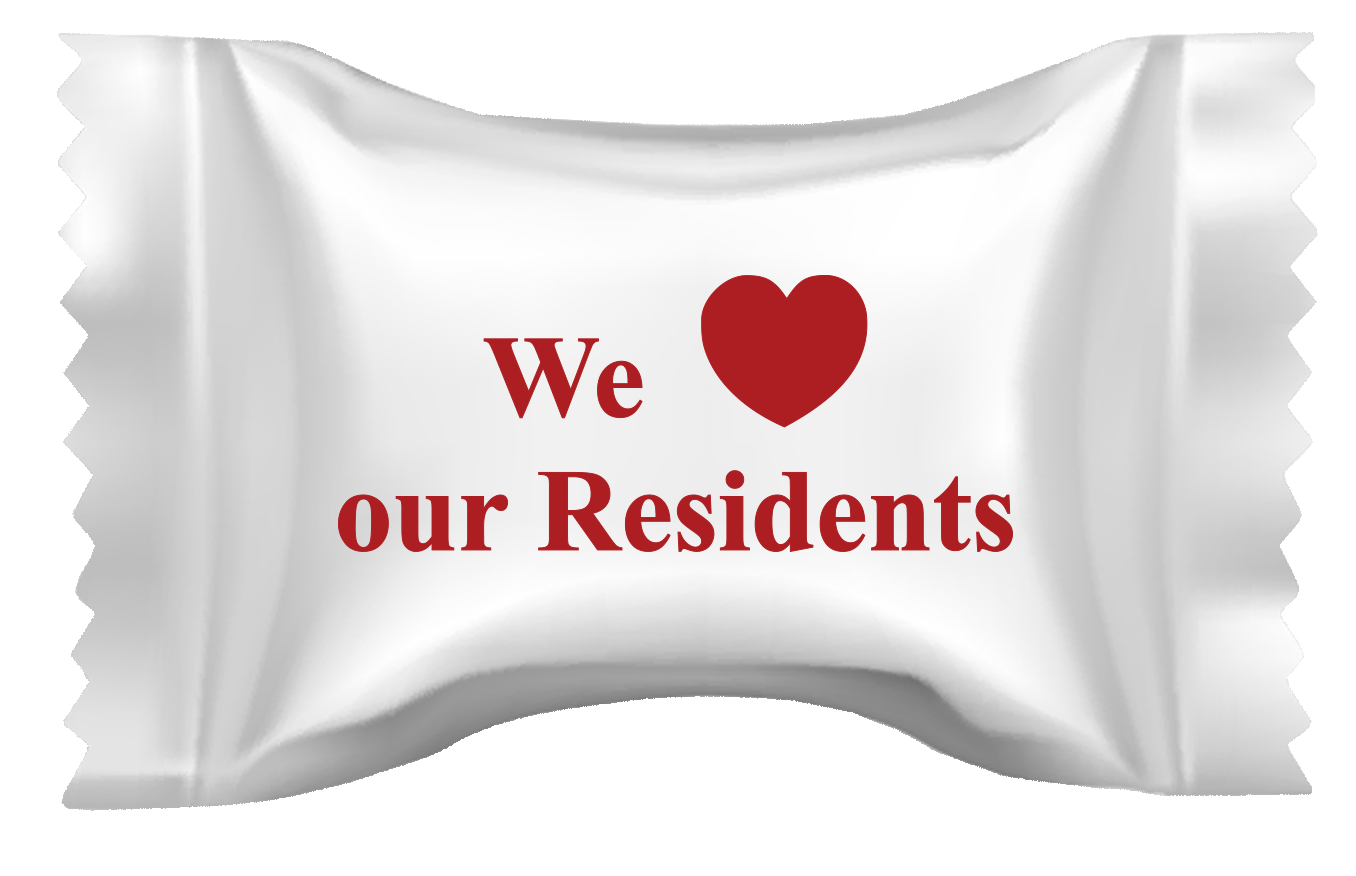 Assorted Fruit Balls in a We Love Our Residents Wrapper 1