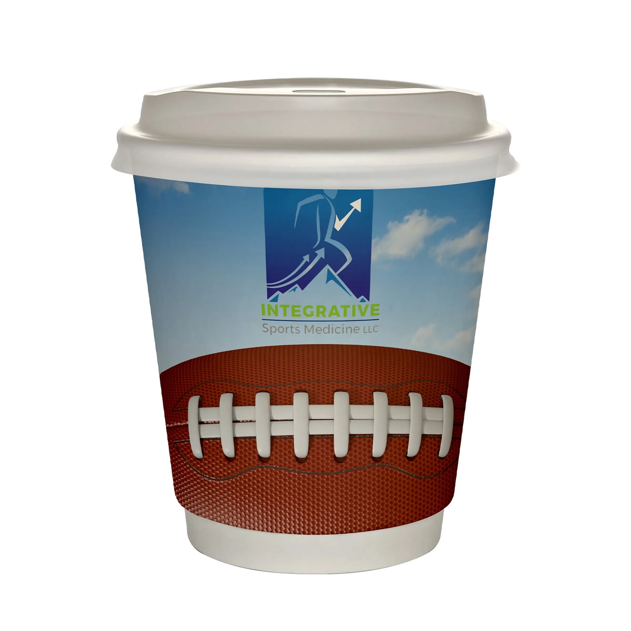 10 oz Full Color Sporty Paper Cup With Lid 8