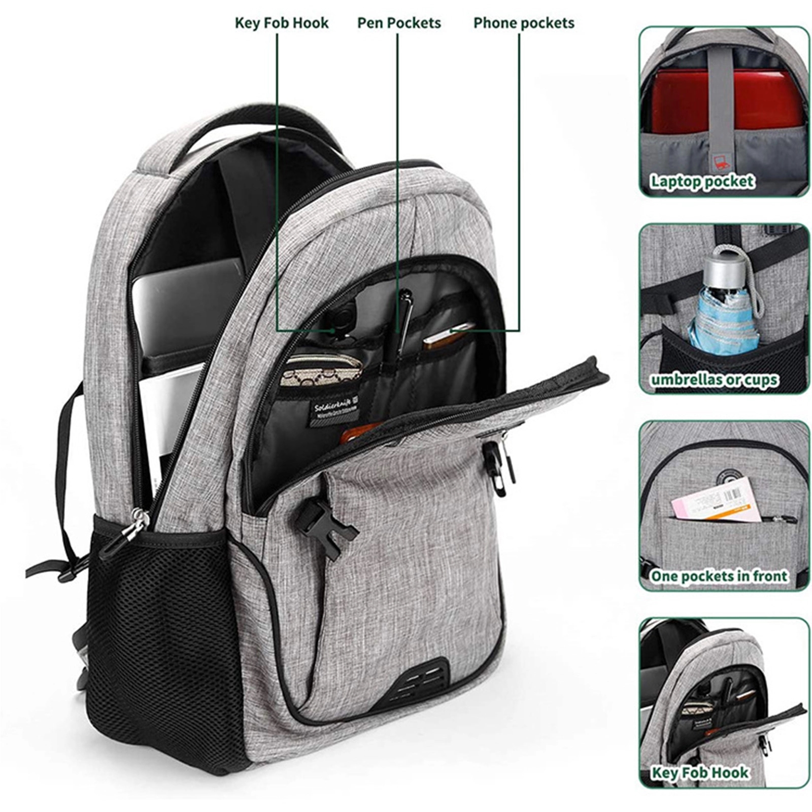 17 Inch Laptop Backpack With Usb Charging Port 5