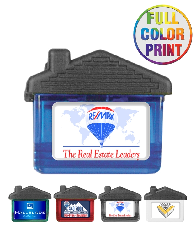House Shaped Magnetic Memo Clip - Full Color 2