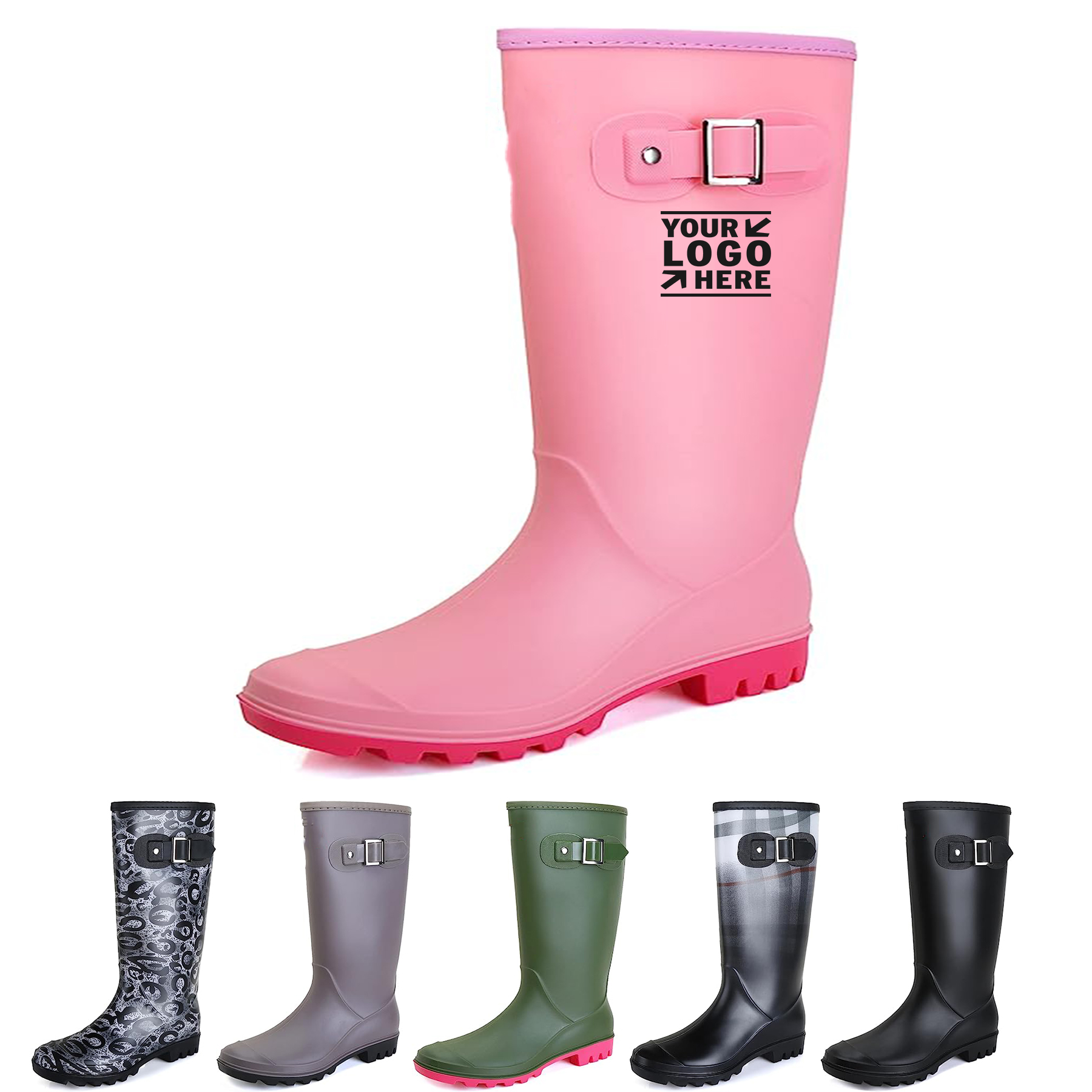 Rain Boots for Women and Waterproof Garden Shoes, custom women's shirt with logo imprint 2