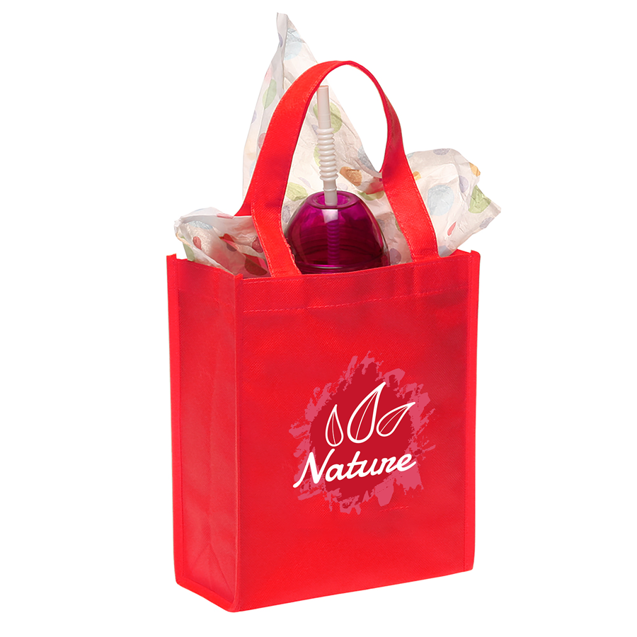 Non-Woven Polypropylene Small Tote - 8.15"W x 10"H x 3.5"D