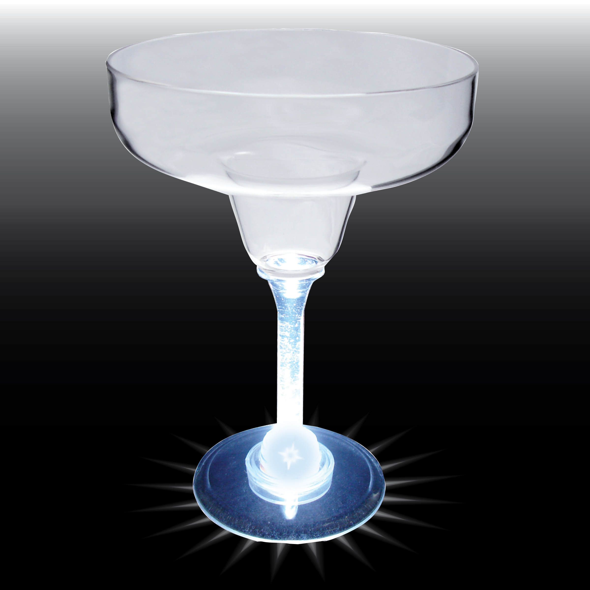 12oz Light Up Standard Stem Plastic Margarita Glass