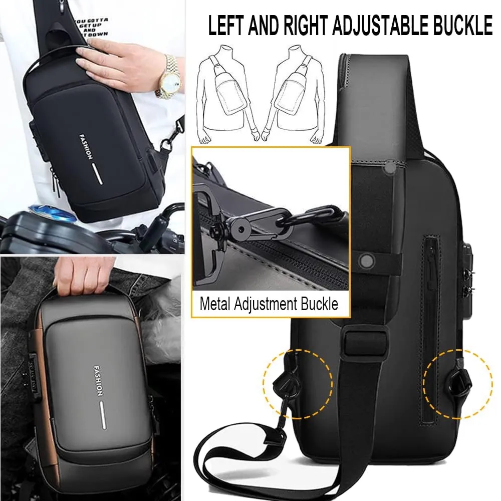 Technology USB Portable Outdoor Men's Cross-body Chest Bag 4