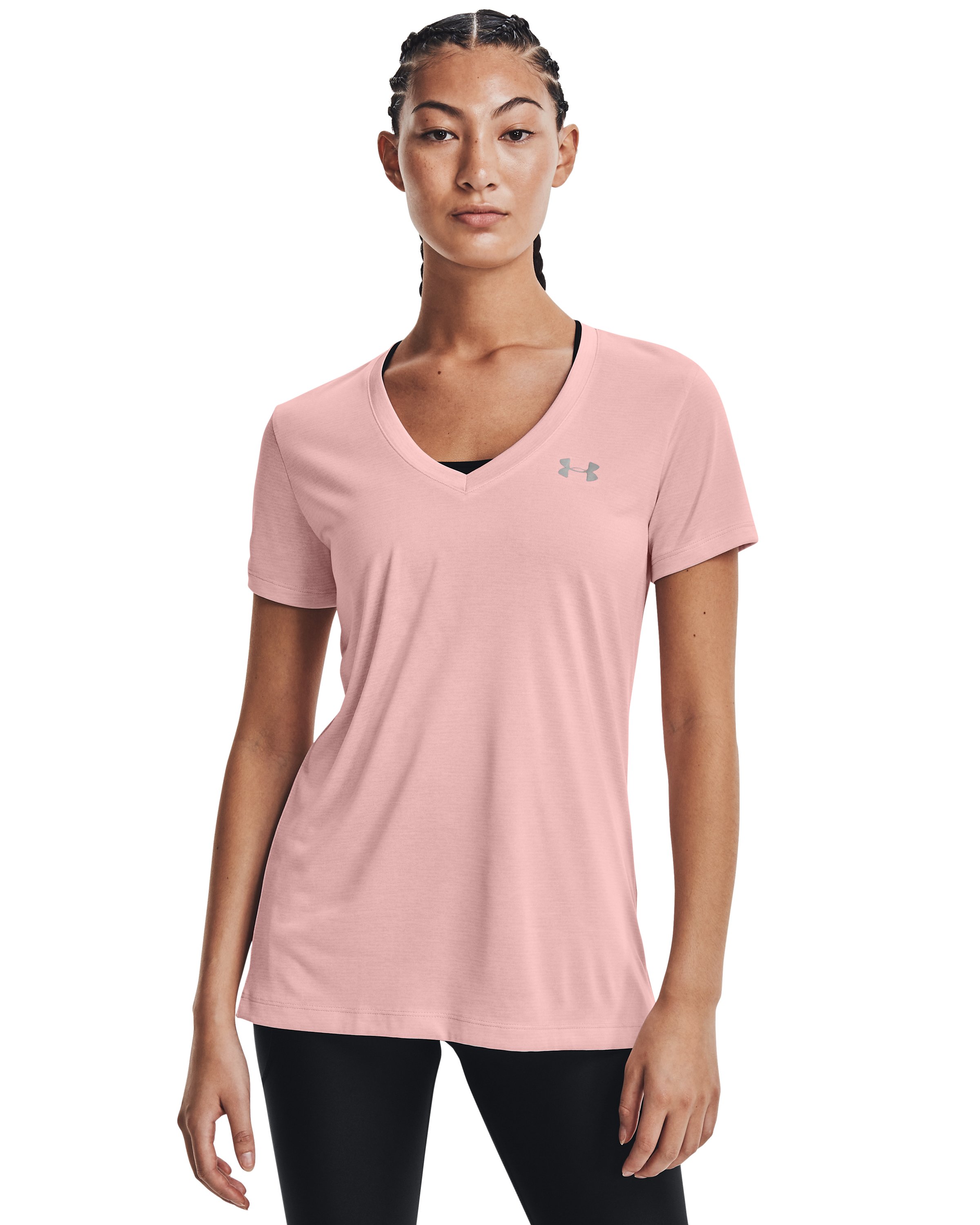 UA Tech Twist Women's V-Neck Short Sleeve 8