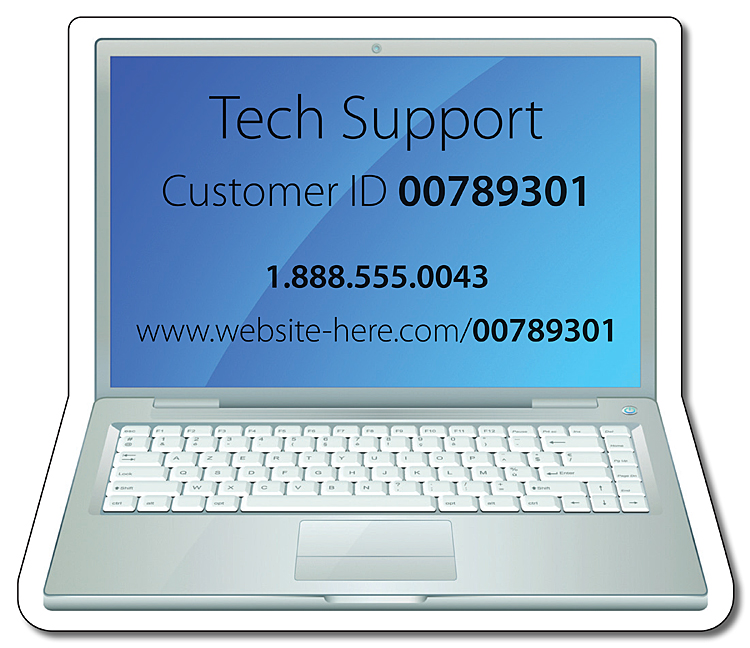 Magnet - Laptop Computer Shape (3.5x3) 40 Mil Outdoor Safe 1