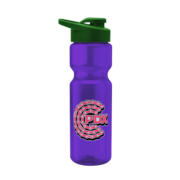 Blazer 28oz Transparent Bike Bottle w/Drink-thru Lid 383