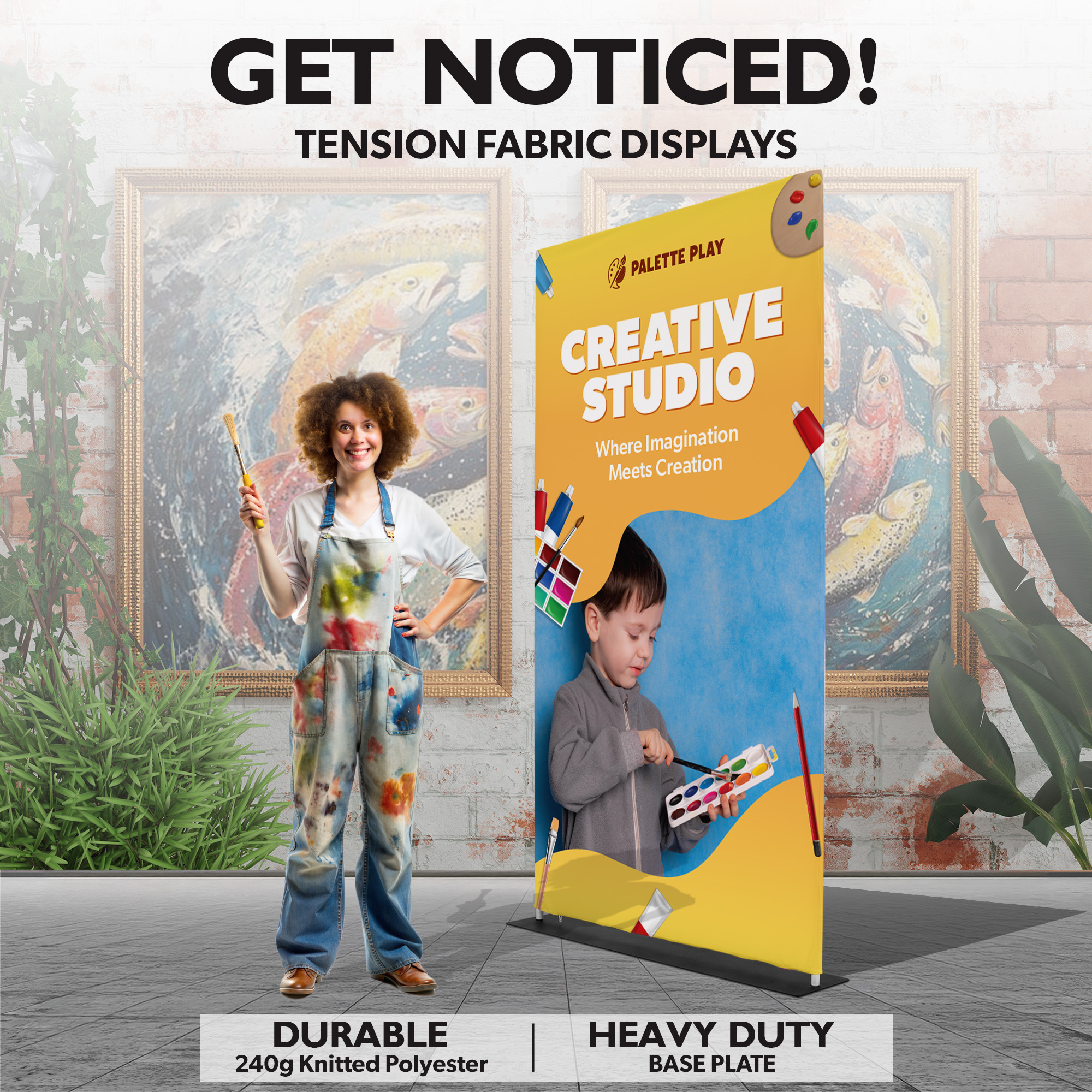 36" X 90" Custom Tension Fabric Banner Stand 5