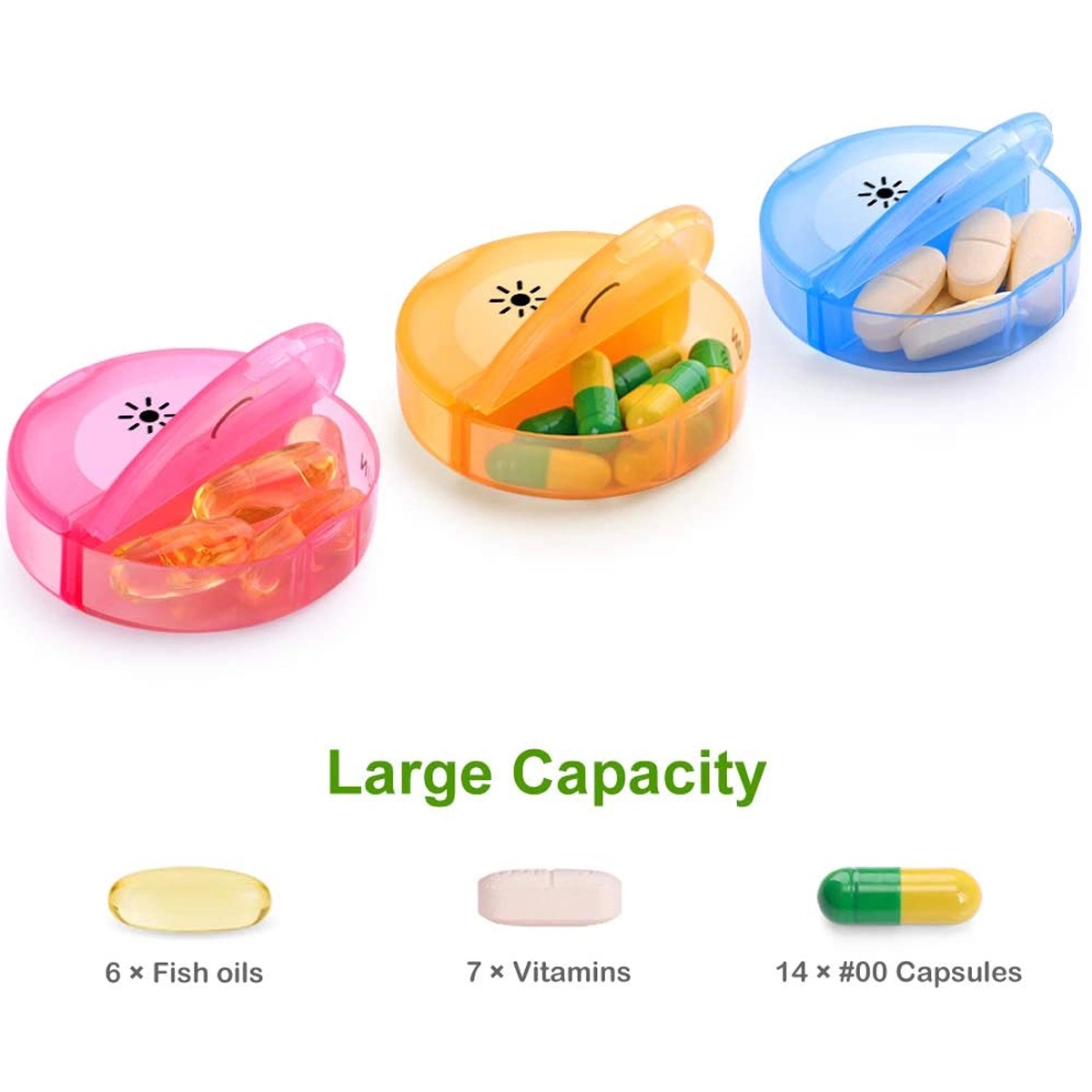 Weekly Pill Organizer 7 Day 2 Times a Daily Cases 1