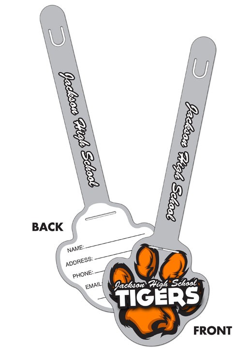 Plastic Paw Print I.D. Tags UV-Coated (1S) - 3.25x9.5 - 10 pt 1