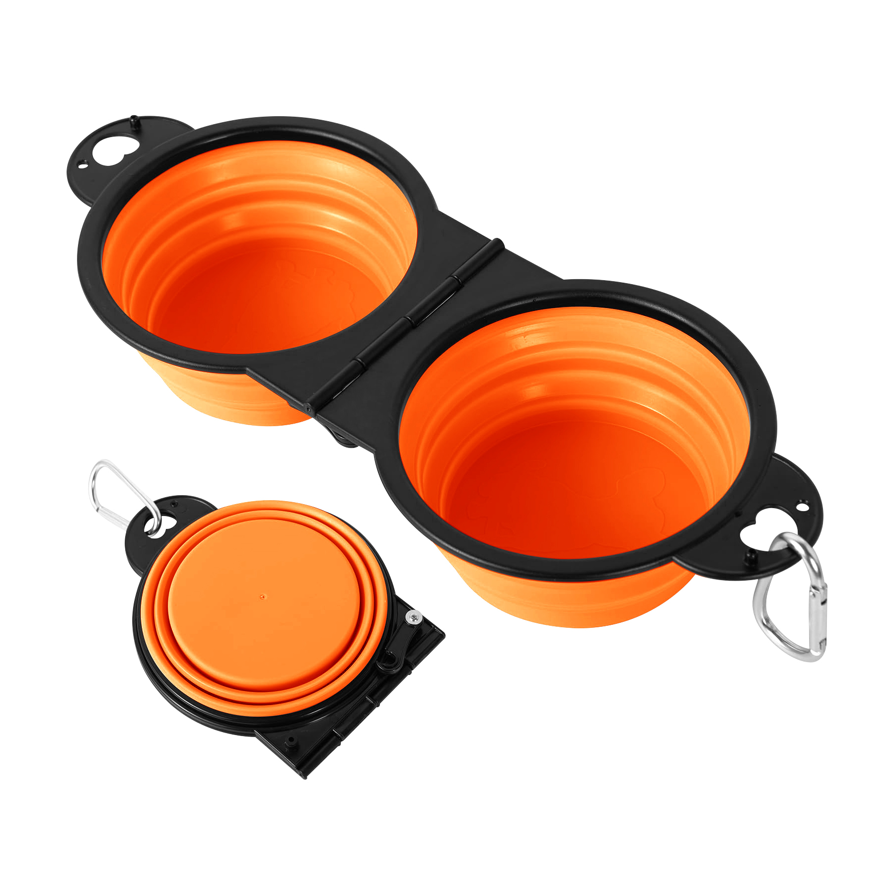 Outdoor Collapsible 20OZ 2-In-1 Foldable TPE Pet Bowl 2