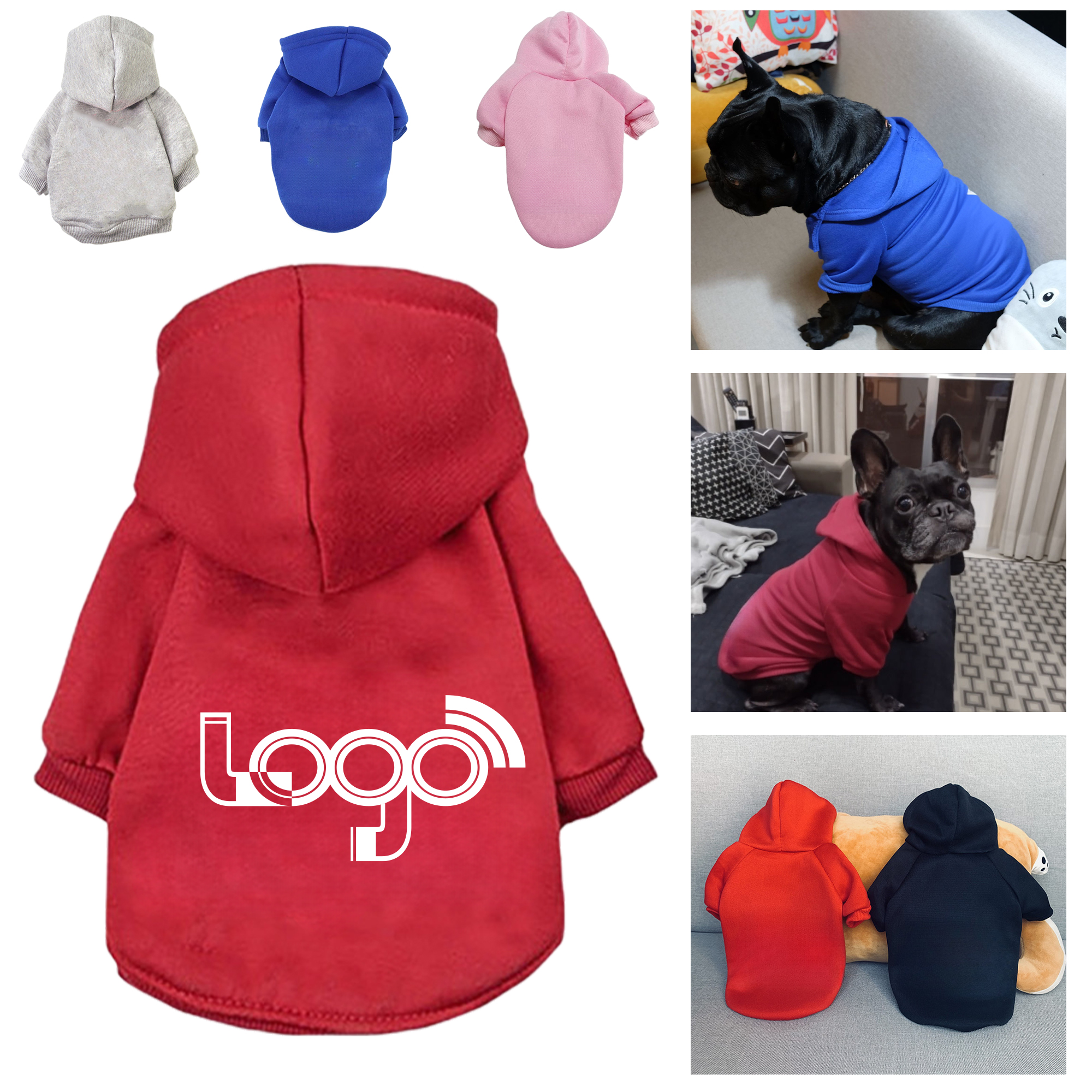 Lightweight Dog Hoodie with Logo Design 4