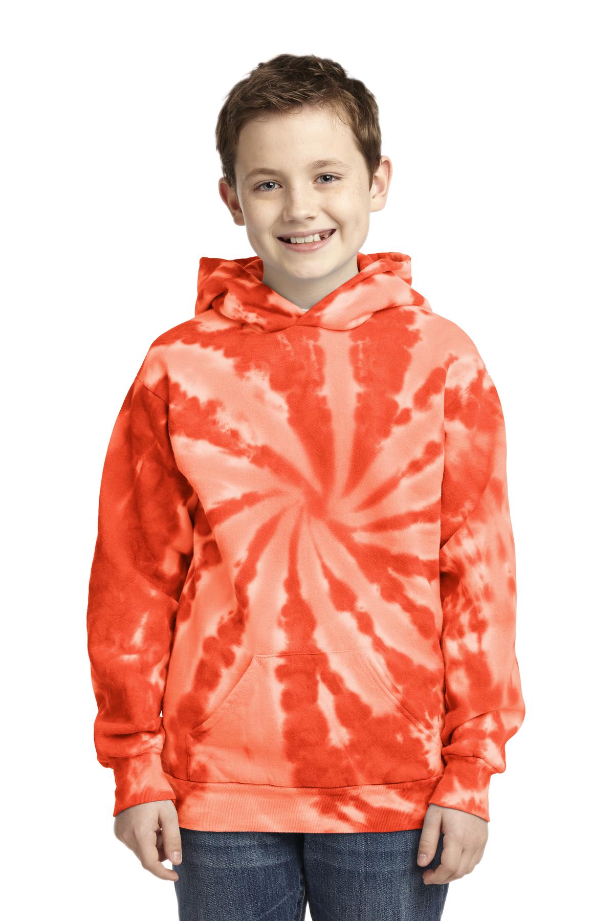 Port & Co Youth Tie-Dye Pullover Hooded Sweatshirt. PC146Y 74