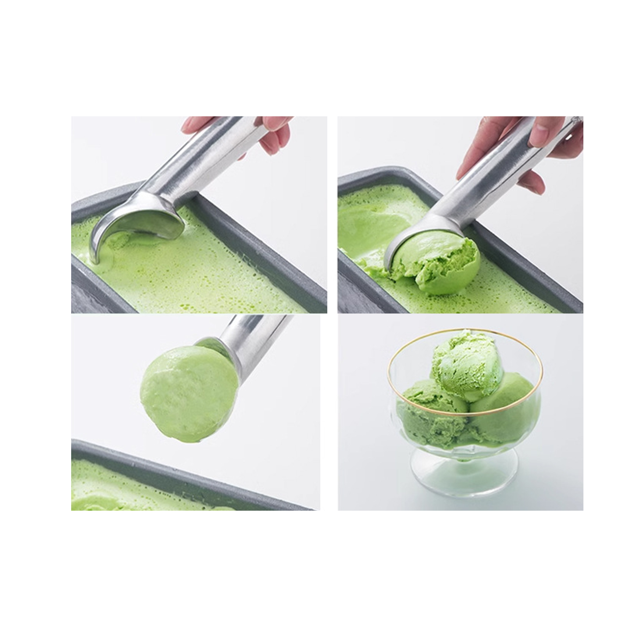 7" Aluminum Anti-Freeze Ice Cream Spoon 4