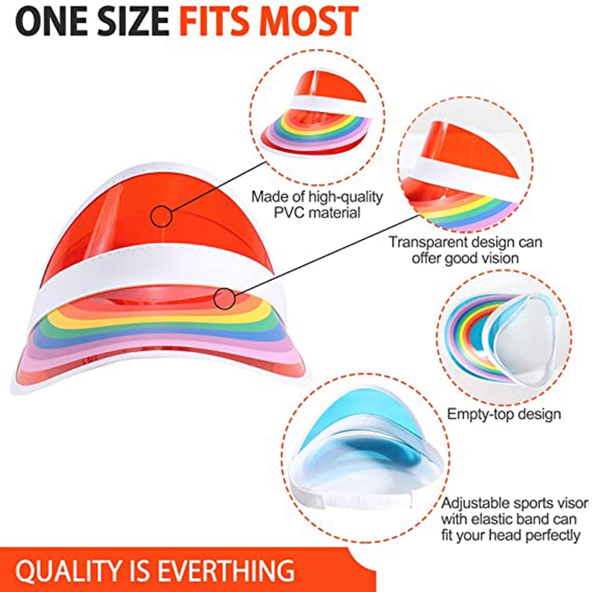 Adjustable Unisex Sun Visor Hats 4