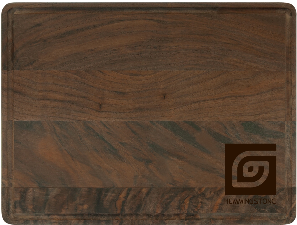 11 1/2" x 8 3/4" Walnut Cutting Board with Drip Ring