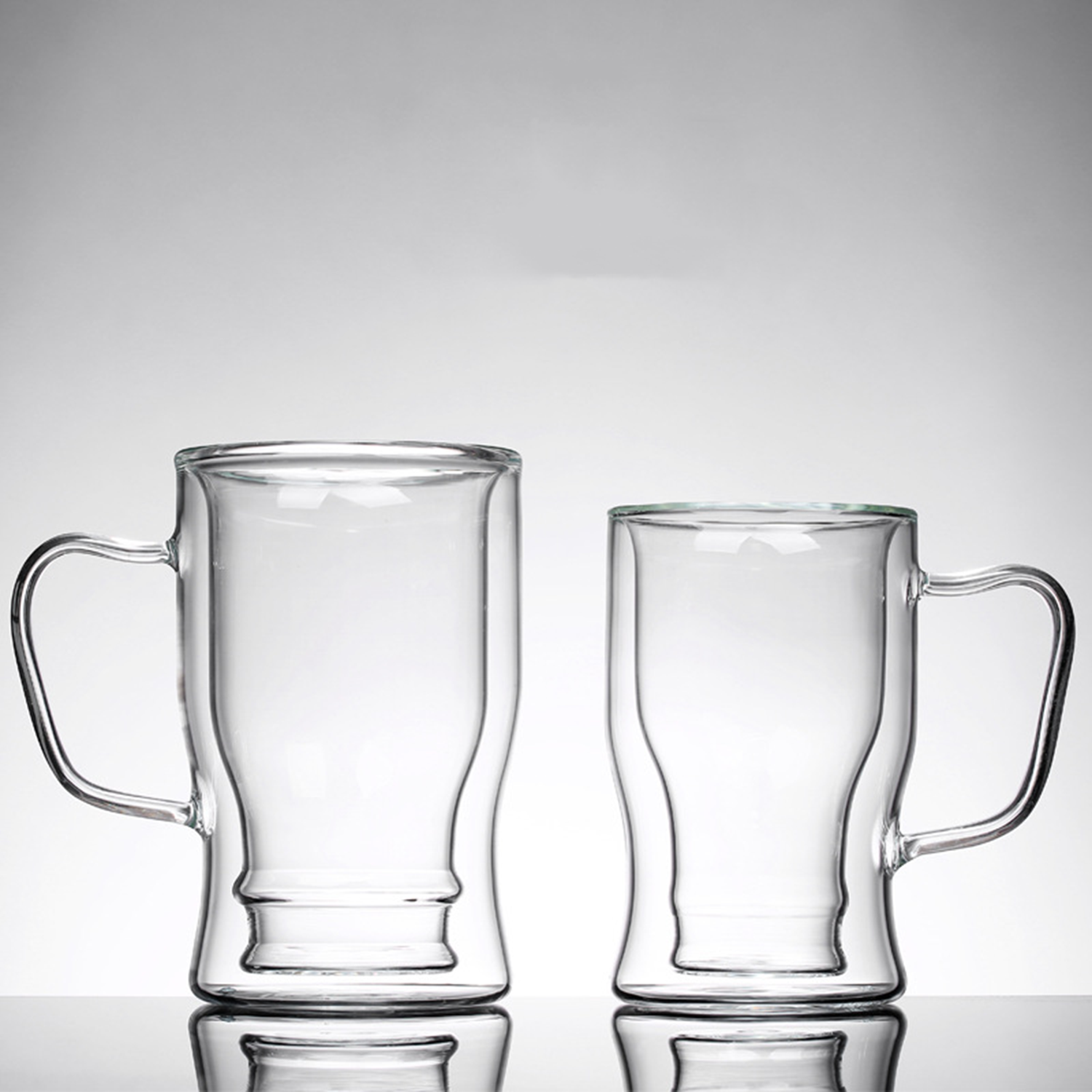13.5/12/8.5oz Clear Double Wall Insulated Beer Glass 4