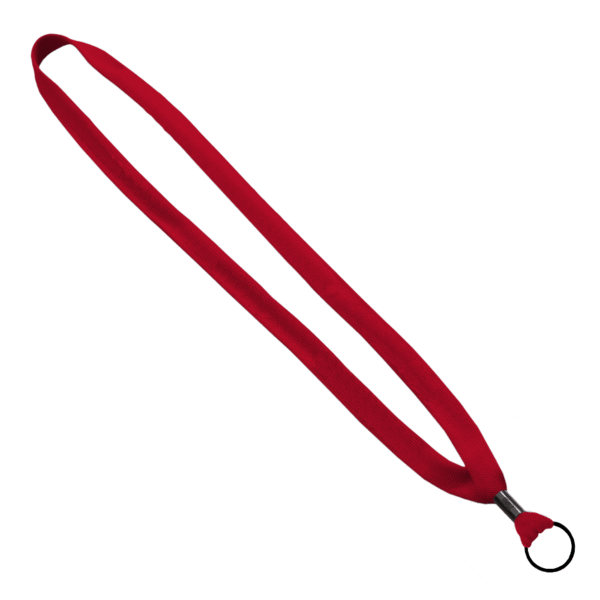 5/8" Polyester Shoelace Lanyard with Metal Crimp & Split-Ring 36