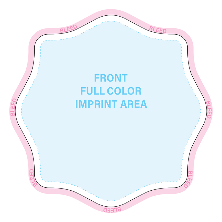HAND FANS - Full Color, Fire Badge Shaped Hand Fan 5
