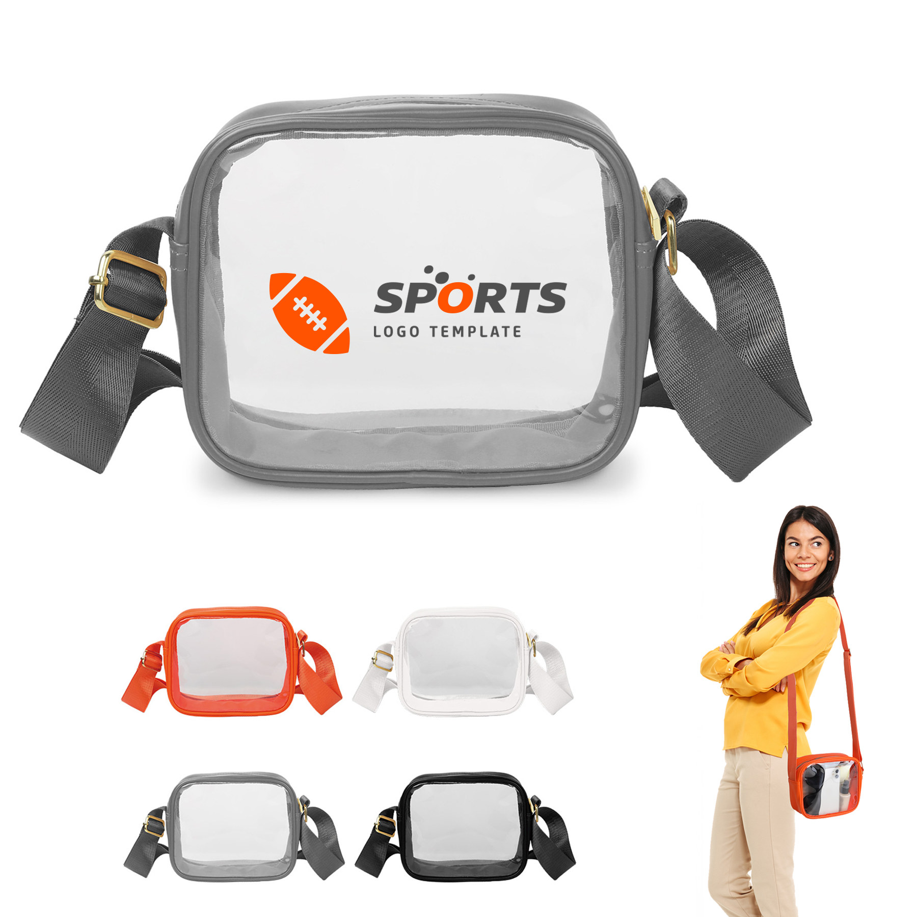 Stadium Approved Transparent PVC Crossbody Bag 6
