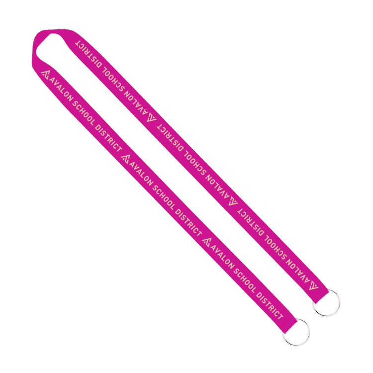 3/4" Screen Printed Lanyard with Double Clips 13