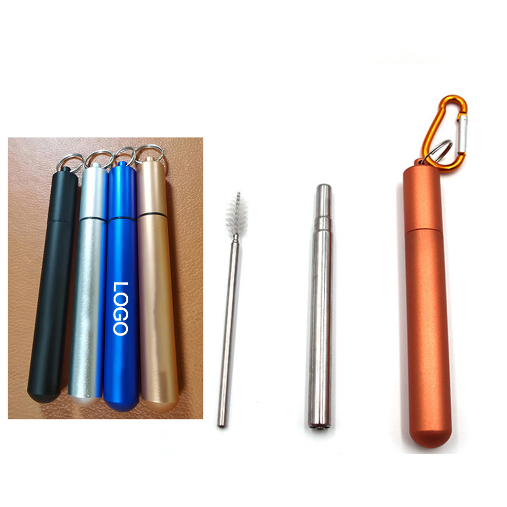 Reusalbe Stainless Steel Straw Keychain 3