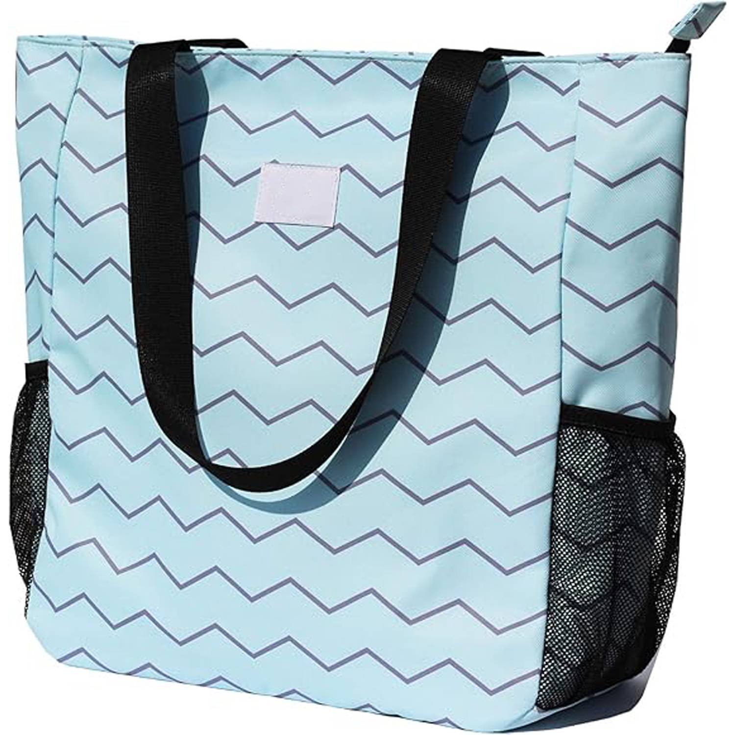 20L Waterproof Oxford Floral Tote Bag w/ Pockets for Travel 10