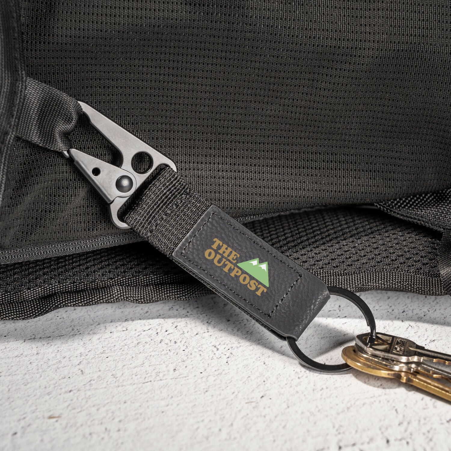 FULL COLOR SARATOGA STRAP CARABINER KEYCHAIN