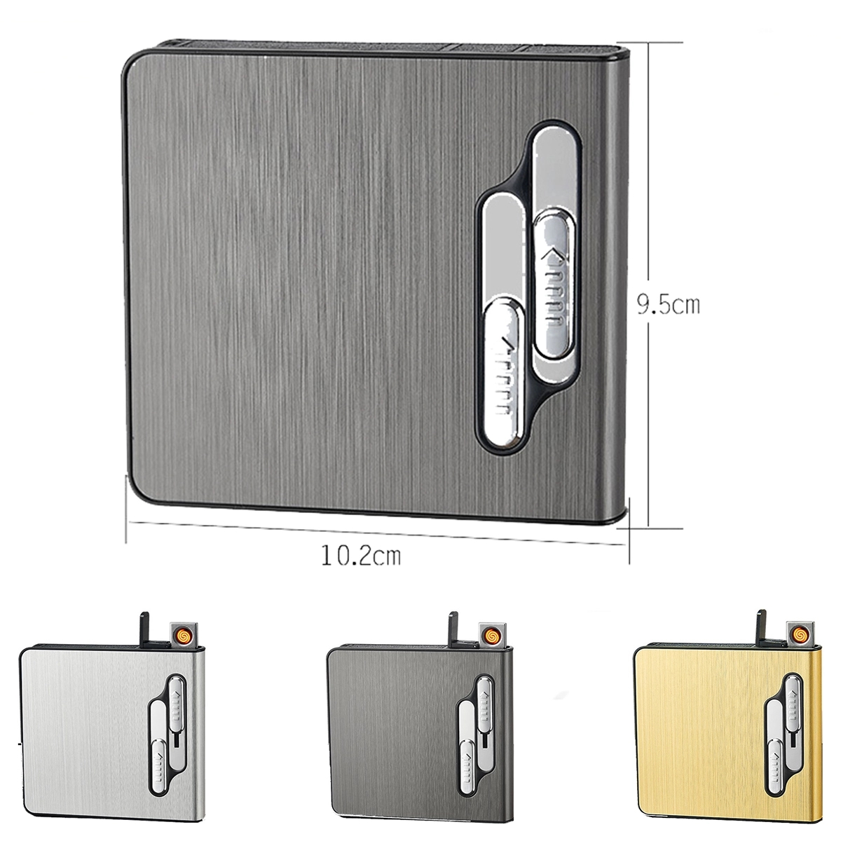 Electronic Lighter And Cigarette Box Tobacco Case 4