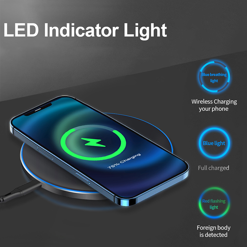 Walnut Street Light-up 15W Qi Wireless Charger 8