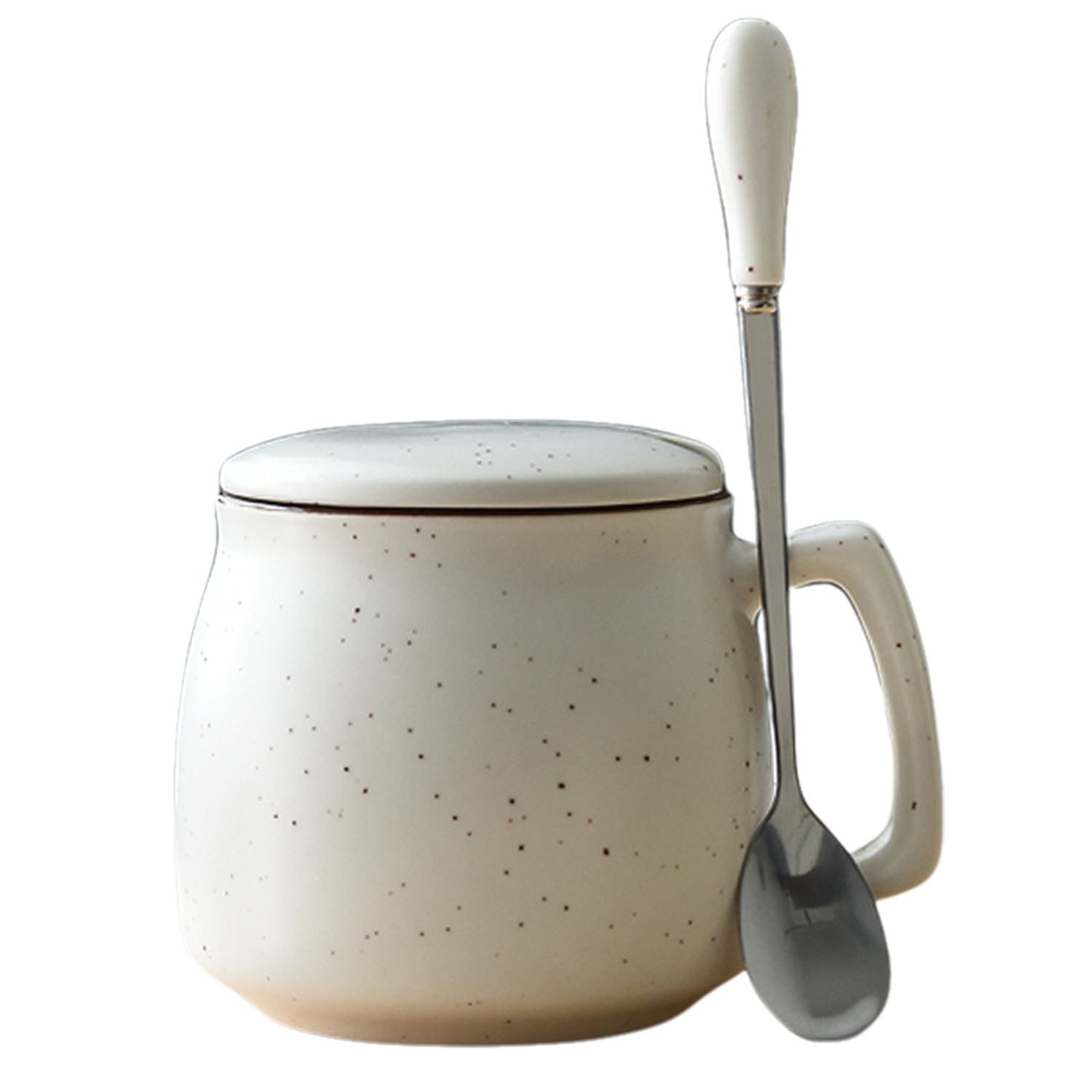 12oz Spill Resistant Ceramic Mug w/ Spoon 9