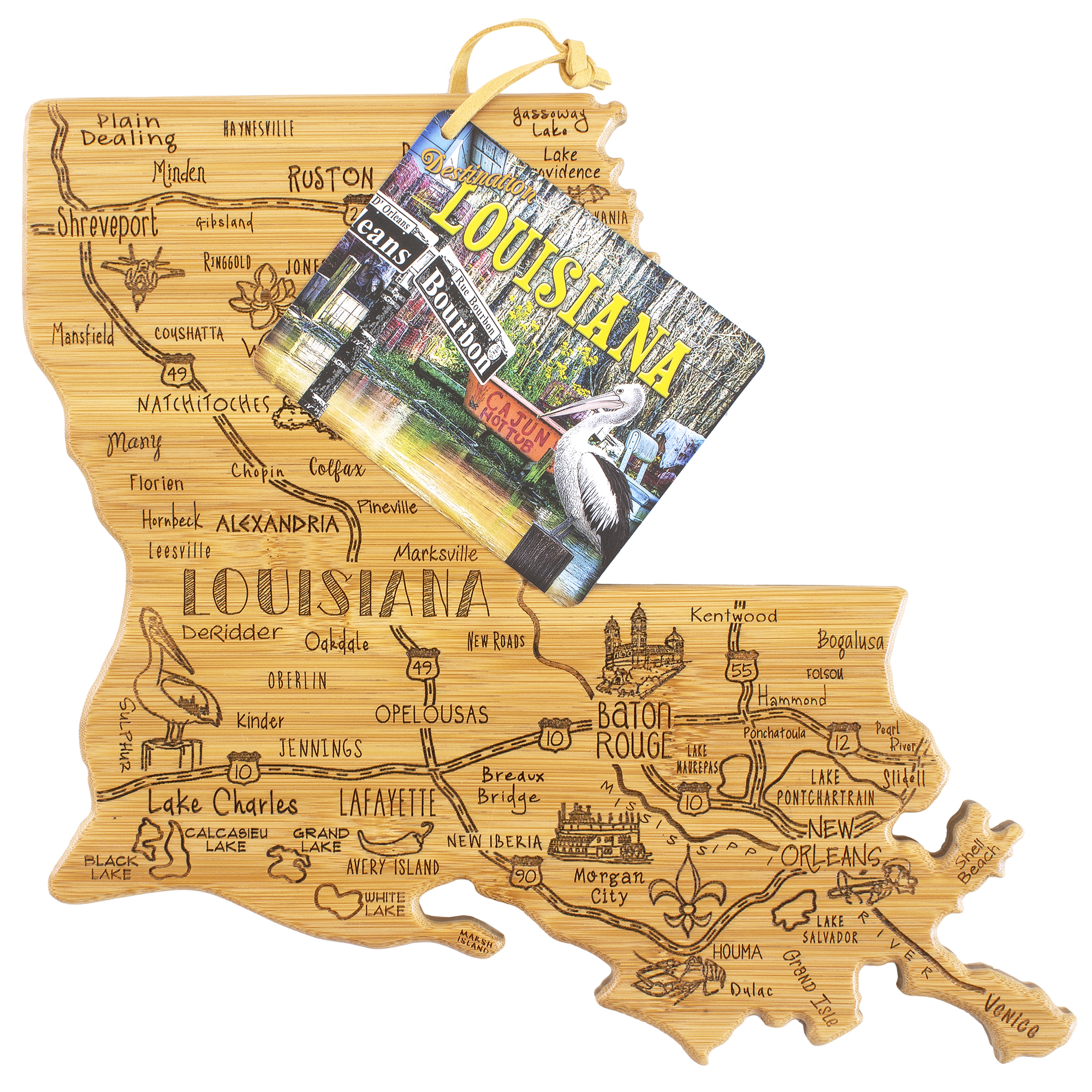 Destination Louisiana Cutting & Serving Board 8