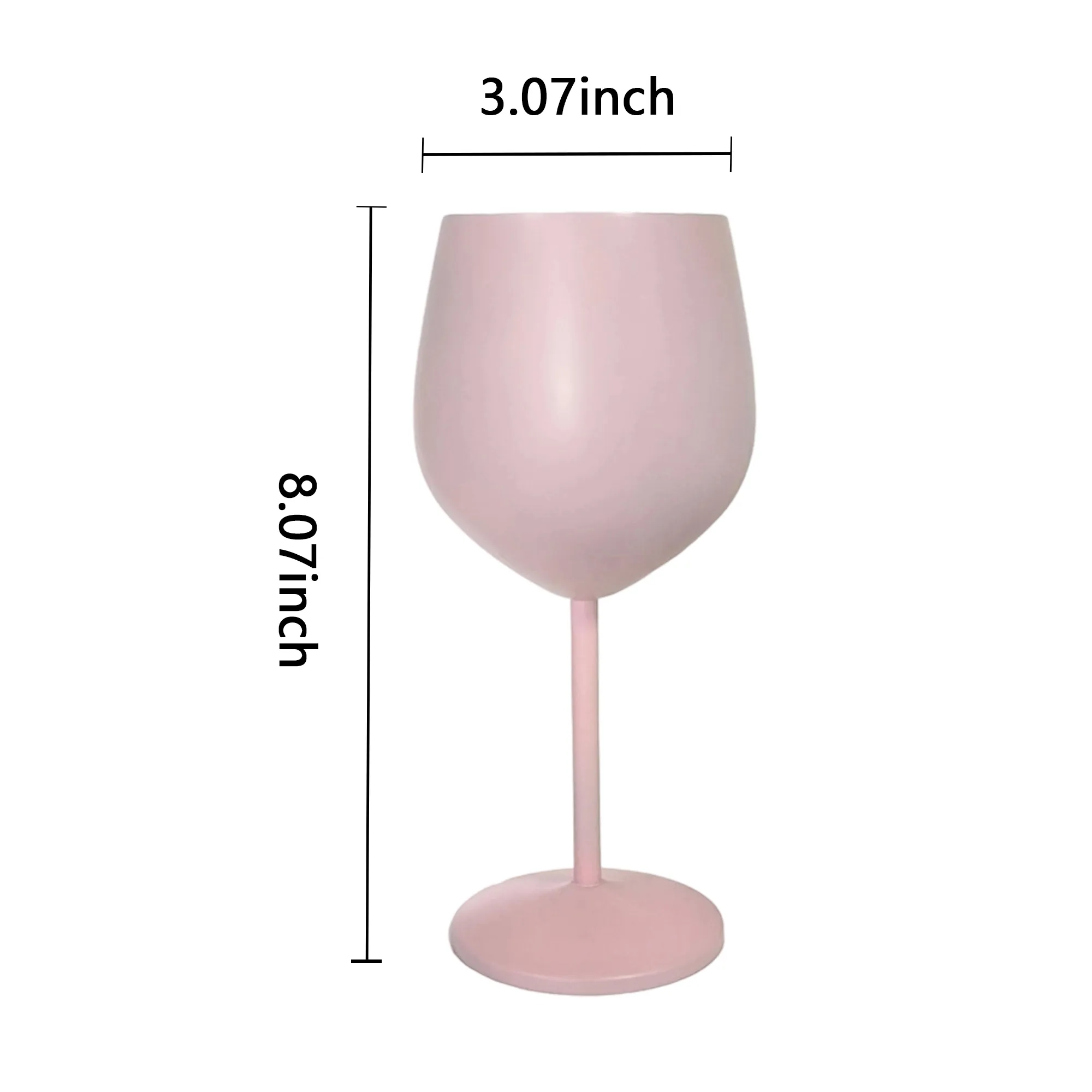 MOQ 50 18oz Single-Layer Stainless Steel Wine Goblet 2