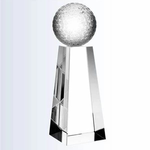 Clear Crystal Golf Trophy 2