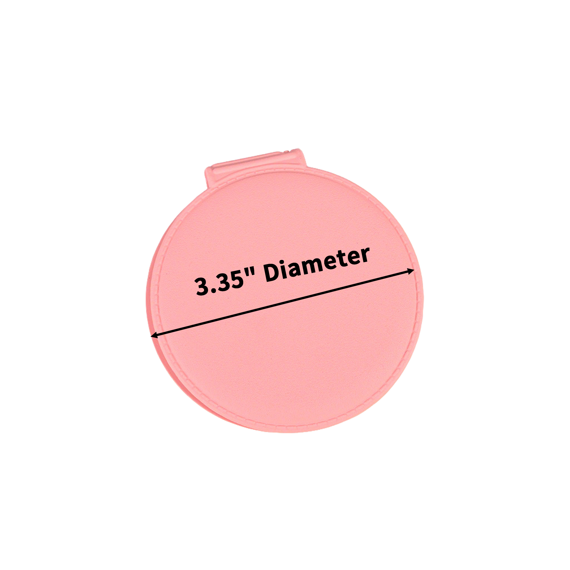 Polyurethane Covered Double Sided Compact With Magnification 3.35" Diameter 9