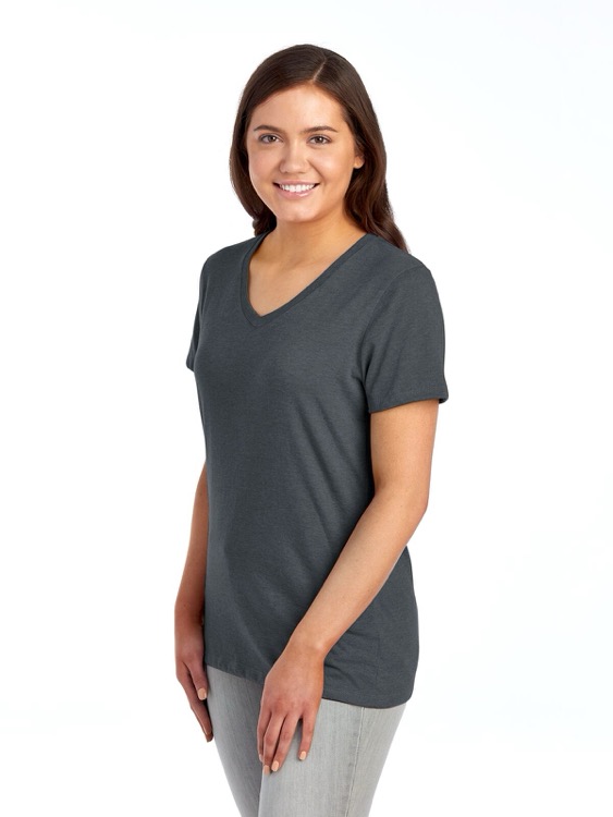 JERZEES Premium Blend Combed Ring-Spun Ladies' V-Neck T-Shirt 4