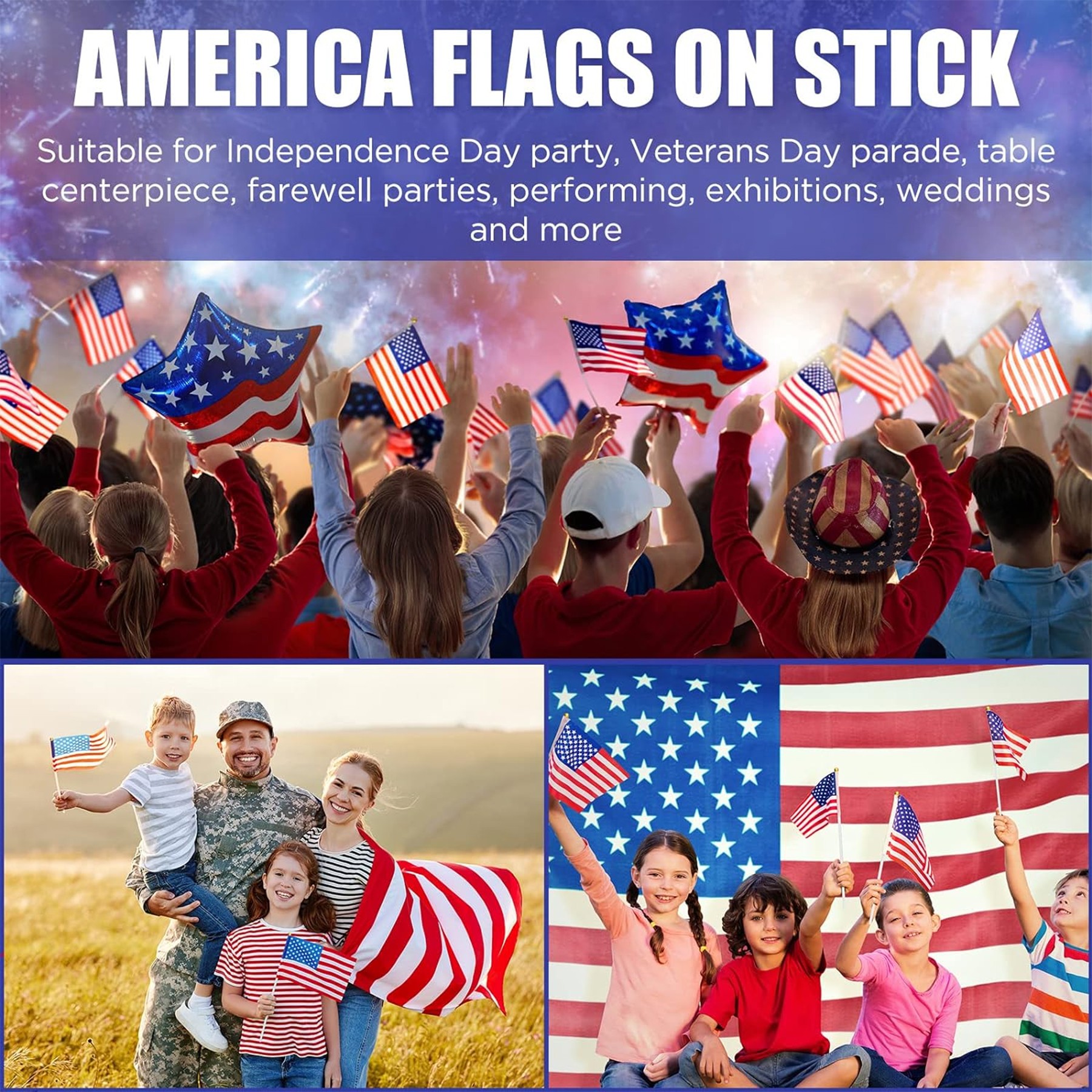Small American Flags on Stick 3