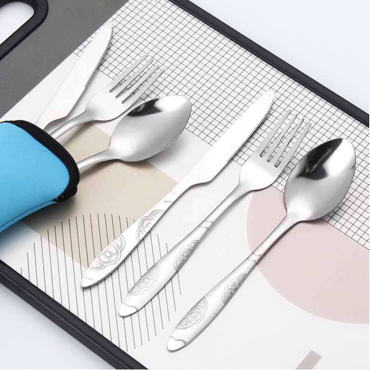 3Pcs Stainless Steel Portable Tableware 2