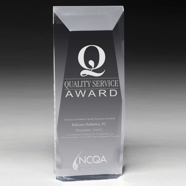 Faceted Obelisk Award - 9 3/4" 4-Color Process 2
