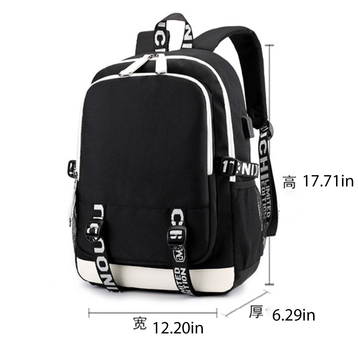 Oxford Cloth Backpack With USB Charging Port 4