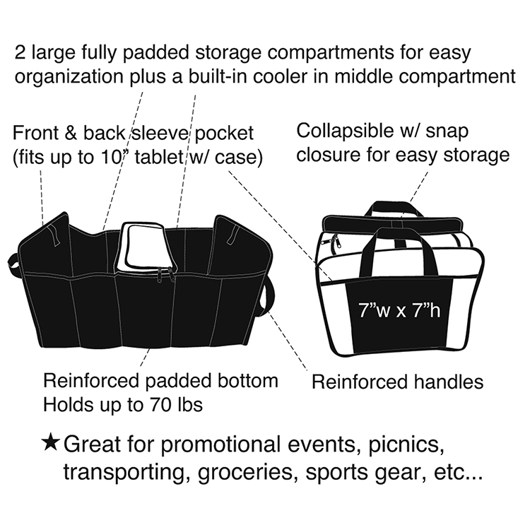 20 Can Cooler Trunk Organizer 24