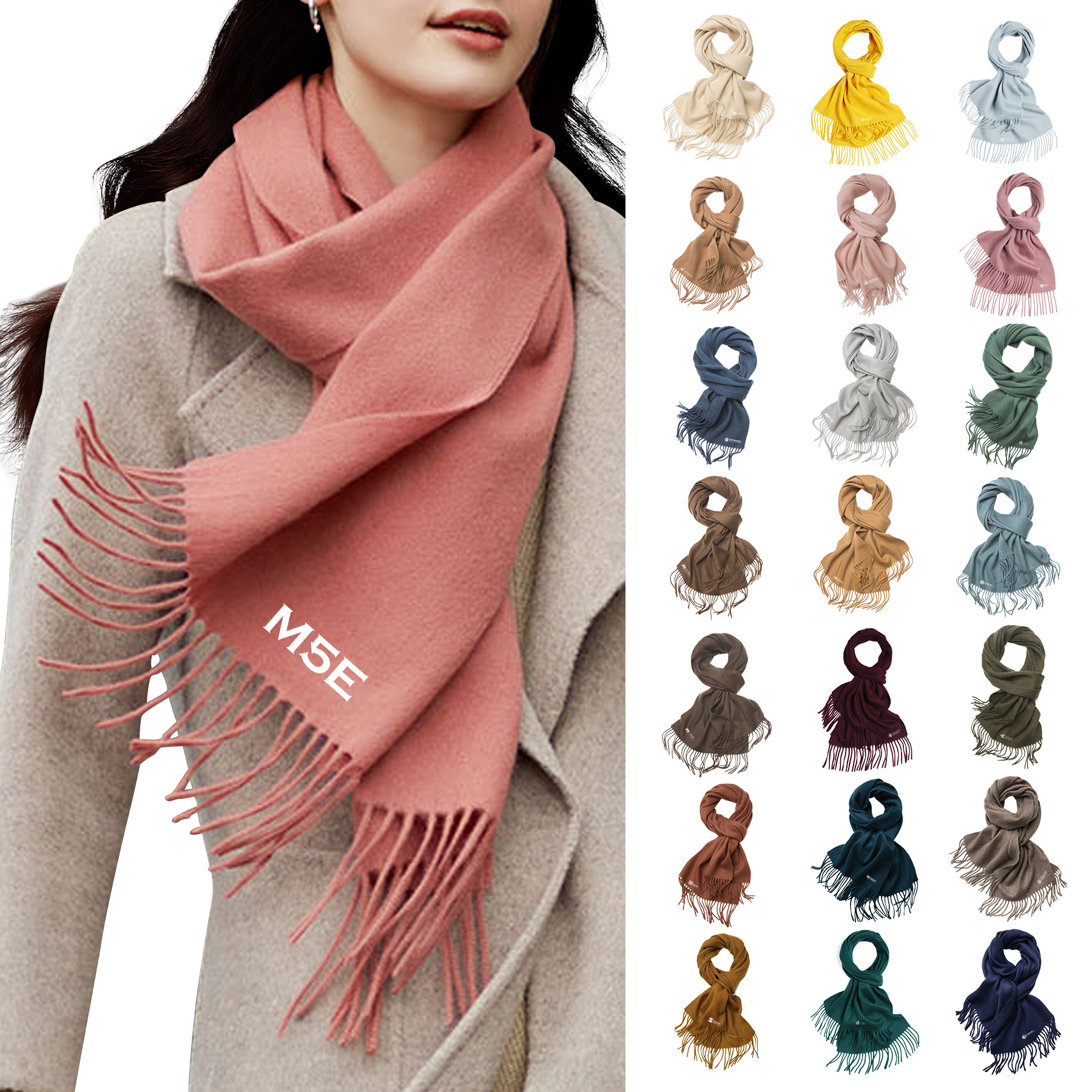 Winter Warm Scarf with Tassel 8