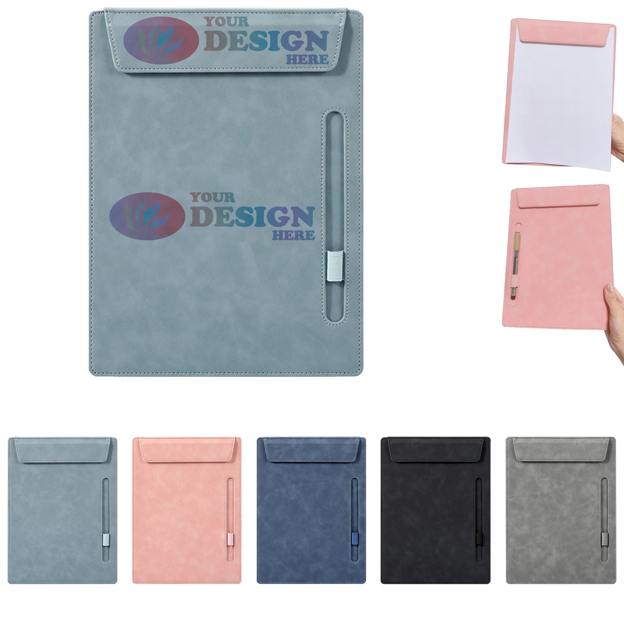 Custom Leather Conference Clipboard Folder 1