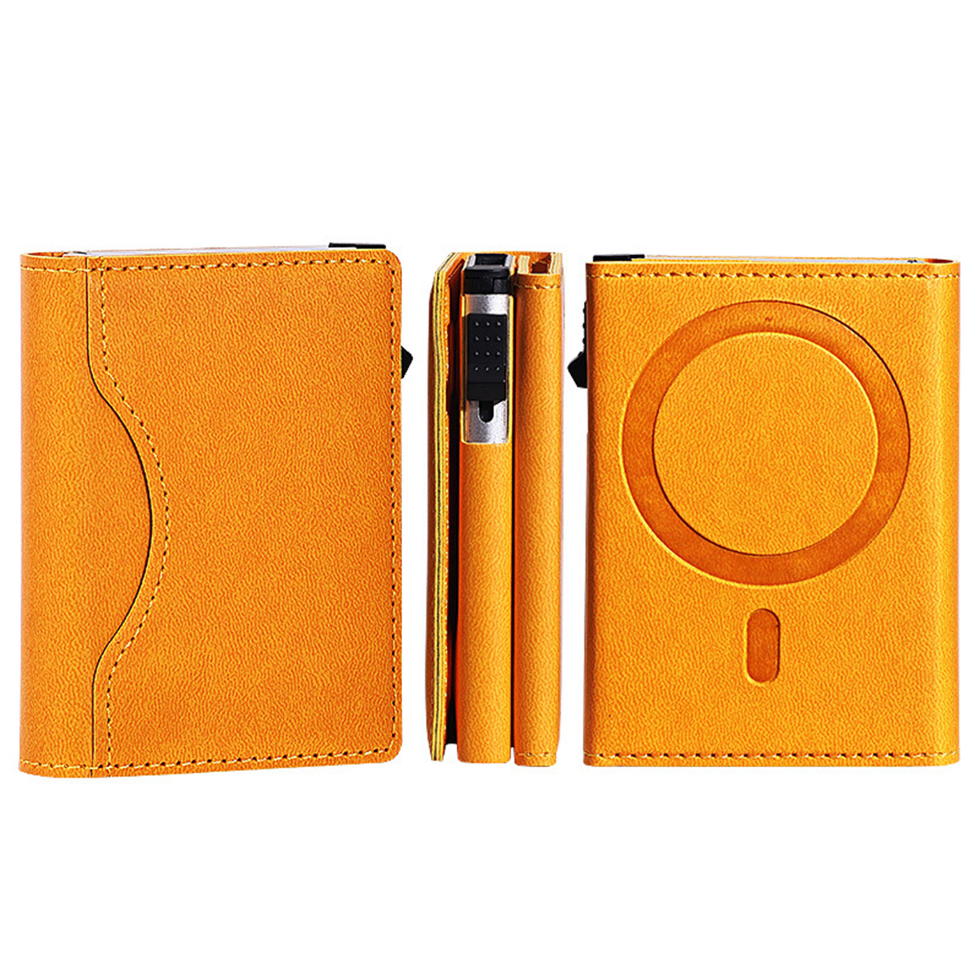 RFID Blocking Leather Wallet Phone Case with Magnetic Closure 3