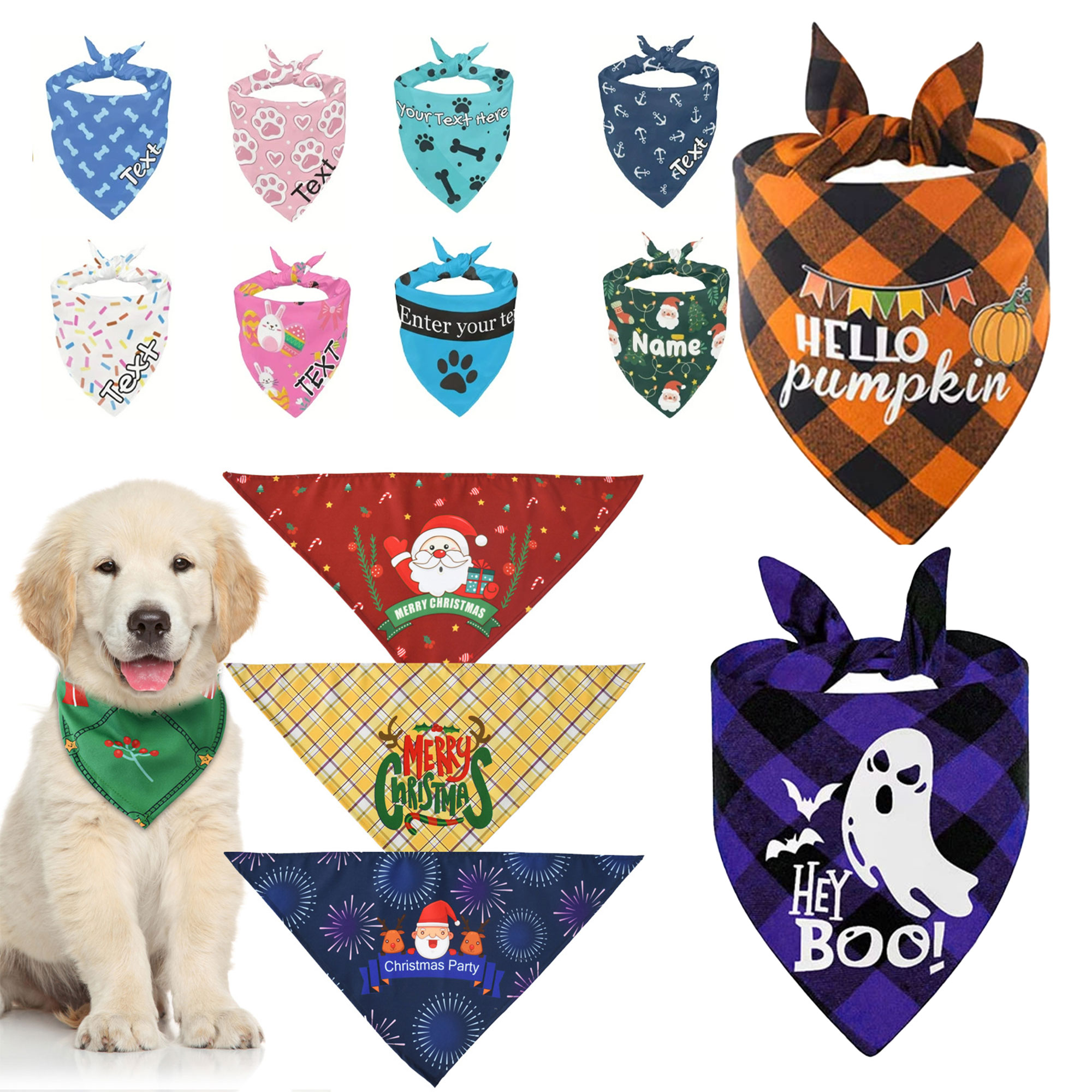 Festive Pet Triangle Bandana Scarf 4