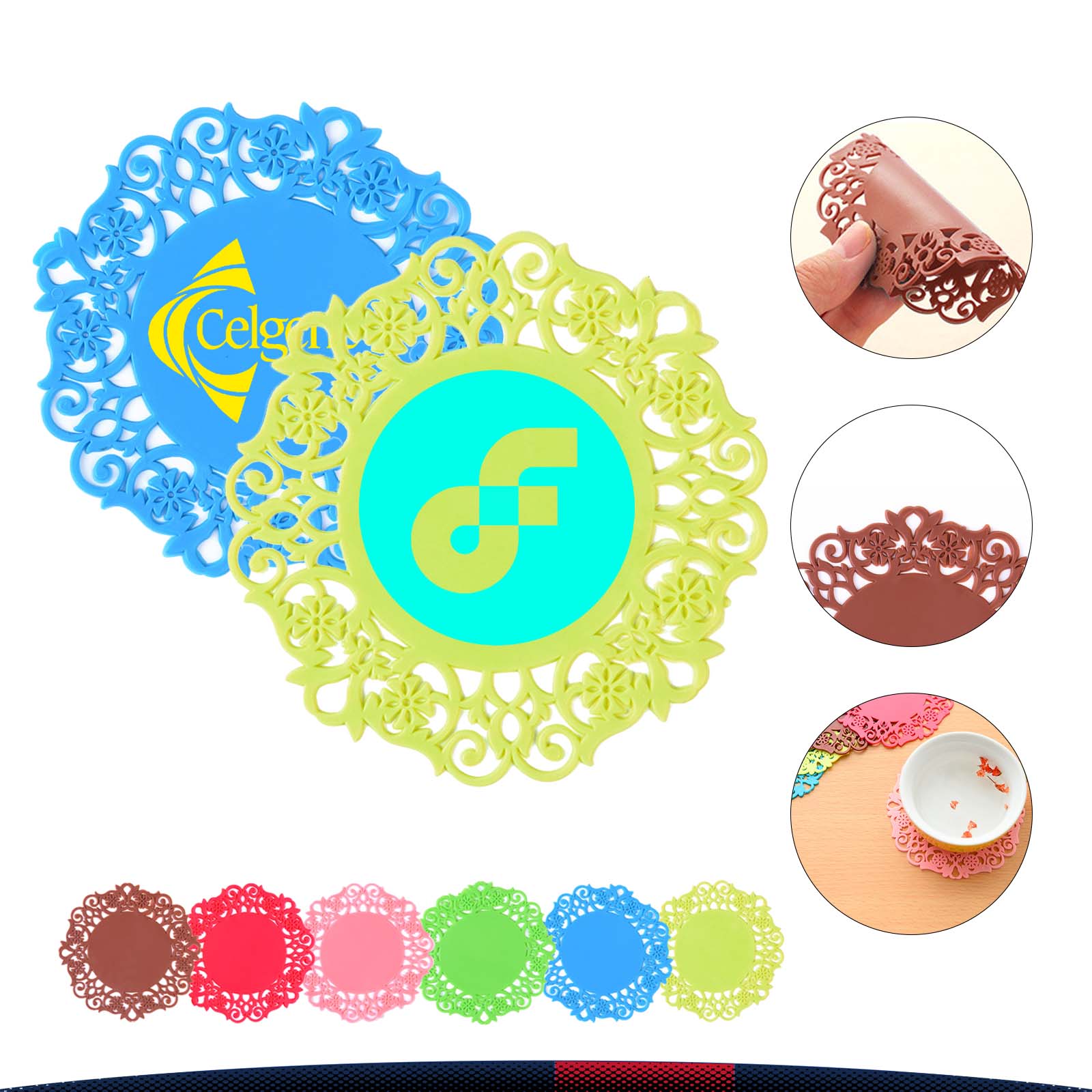 Hollow Blossom Silicone Dining Table Mat 6