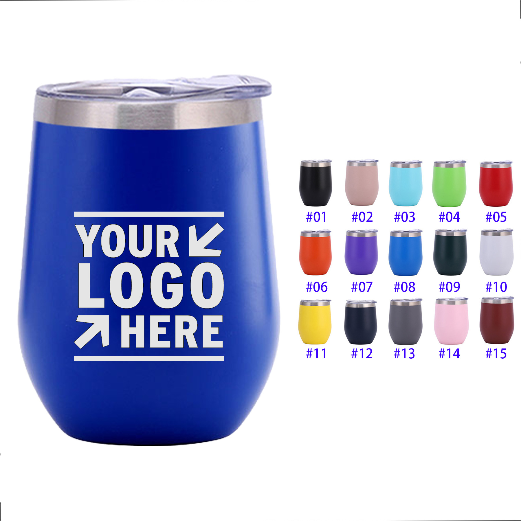 12 oz Stainless Steel Wine Tumbler