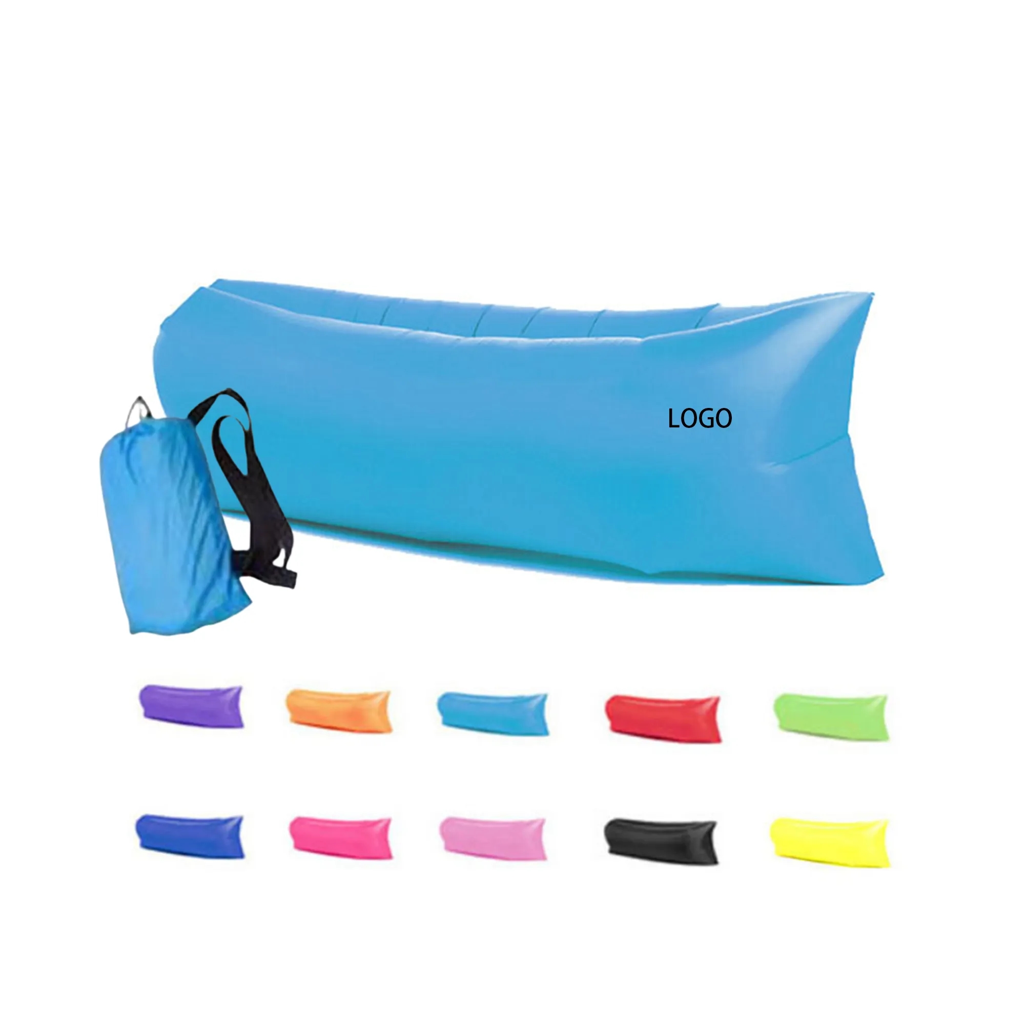 MOQ 20pcs Outdoor Inflatable Single Beach Air Sofa 2